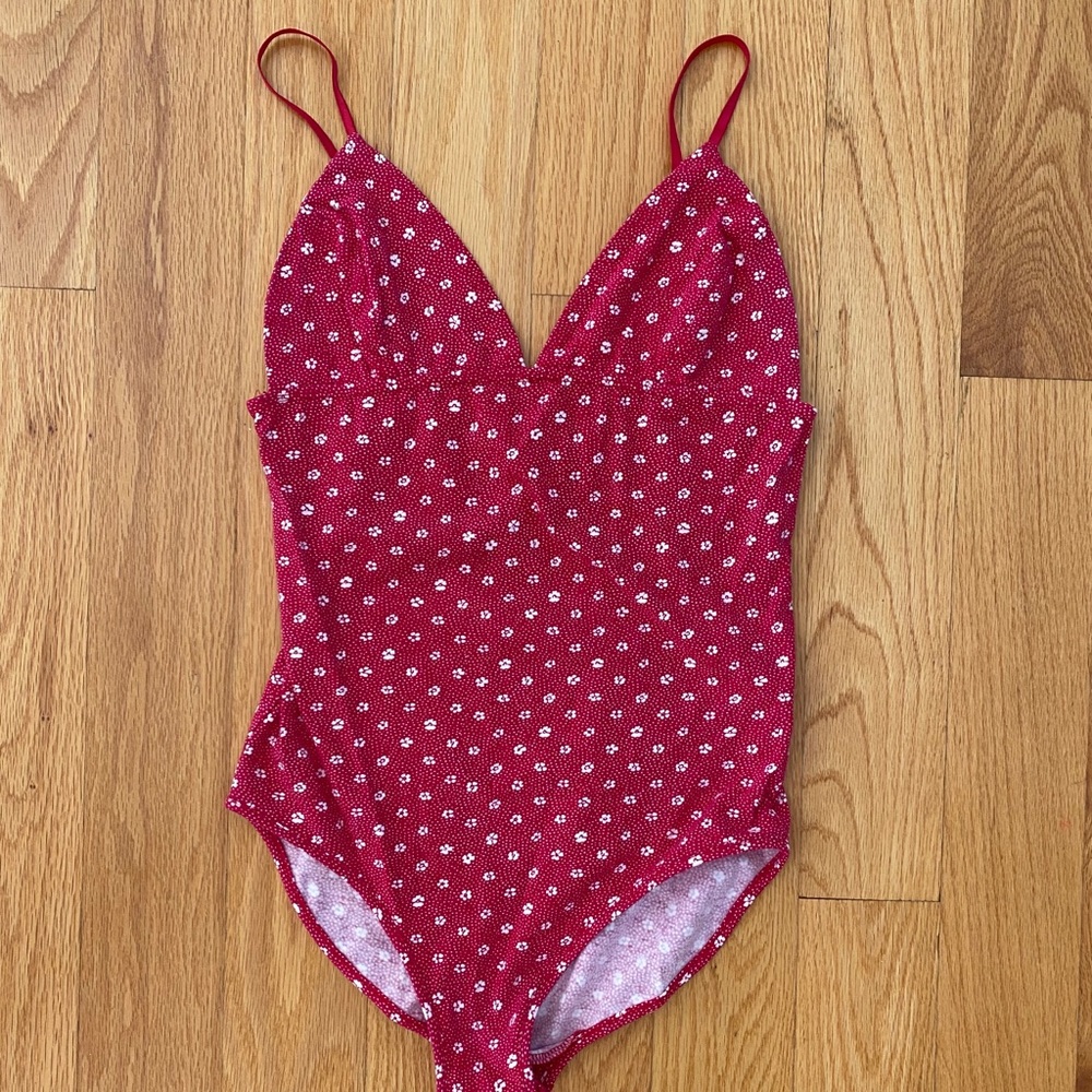 UO Out from under red bodysuit